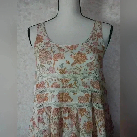 Free People Intimately Voile Trapeze Slip Ditsy Floral Lace Mini Dress - Picture 8 of 8